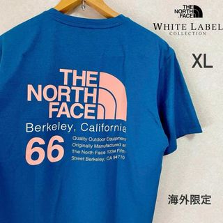 ザノースフェイス(THE NORTH FACE)の【海外限定】ノースフェイス カルフォルニア ロゴ Tシャツ 半袖 XL ブルー(Tシャツ/カットソー(半袖/袖なし))