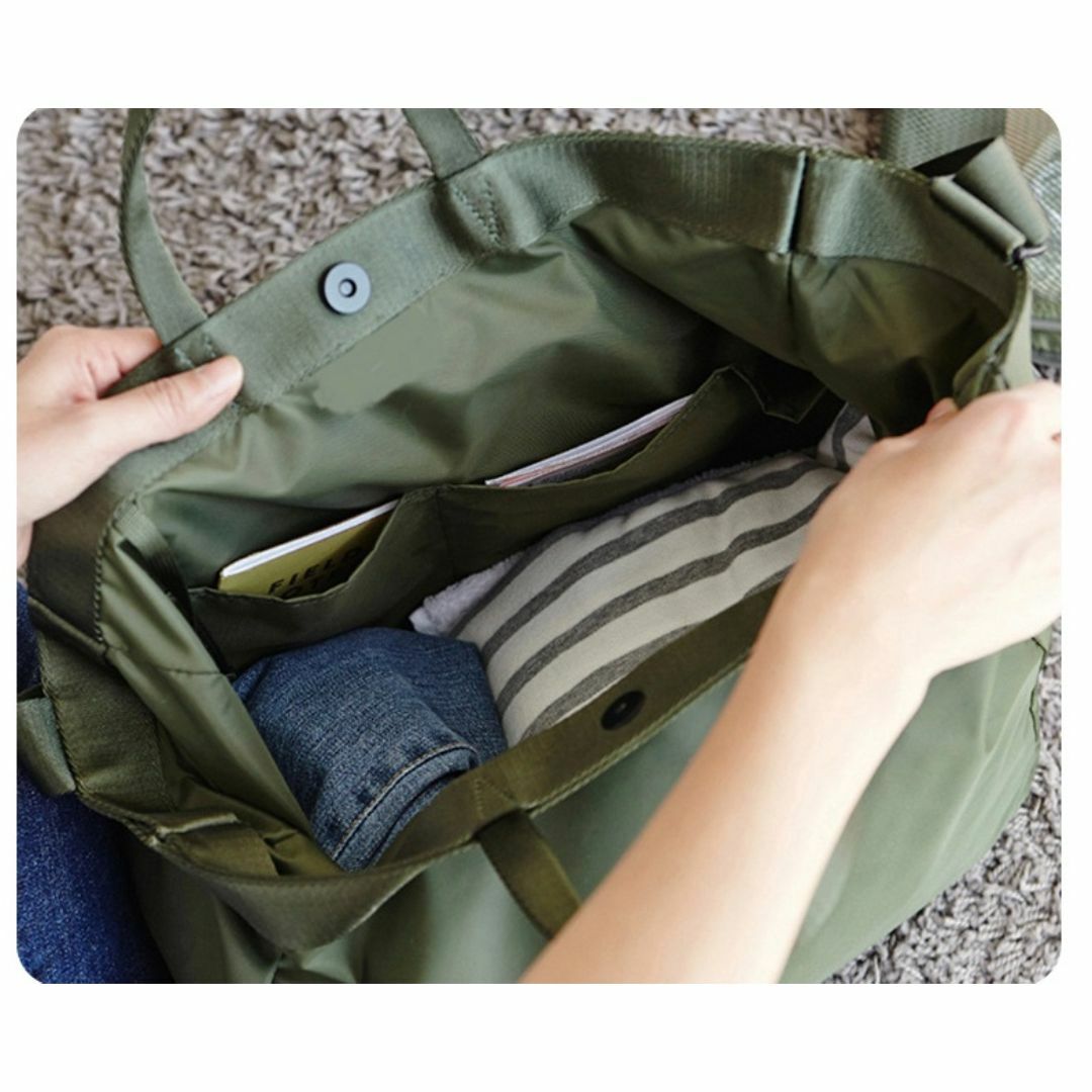防水ナイロントートバッグ 大容量シンプル通勤 旅行バッグ 出張　無地 ショルダー メンズのバッグ(トートバッグ)の商品写真