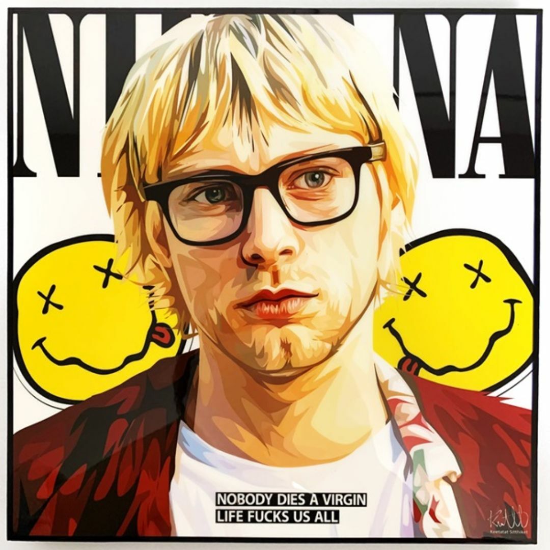 NIRVANA ニルヴァーナ ⑦ / 大人気ポップアートパネル 壁掛けインテリア エンタメ/ホビーの美術品/アンティーク(絵画/タペストリー)の商品写真