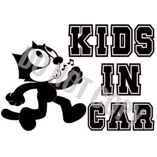 45 送料無料 Kids in Car 白　ステッカー カッティングシール(車外アクセサリ)