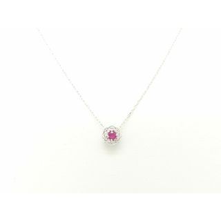 サマンサティアラ(Samantha Tiara)のサマンサティアラ K18WG ダイヤモンド0.05ct ルビー ネックレス【池袋店】【中古】(ネックレス)