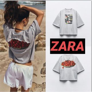 ザラ(ZARA)の完売品❗️ 新品❗️ZARA プラドミュージアム　プリント　Tシャツ  Lサイズ(Tシャツ/カットソー(半袖/袖なし))