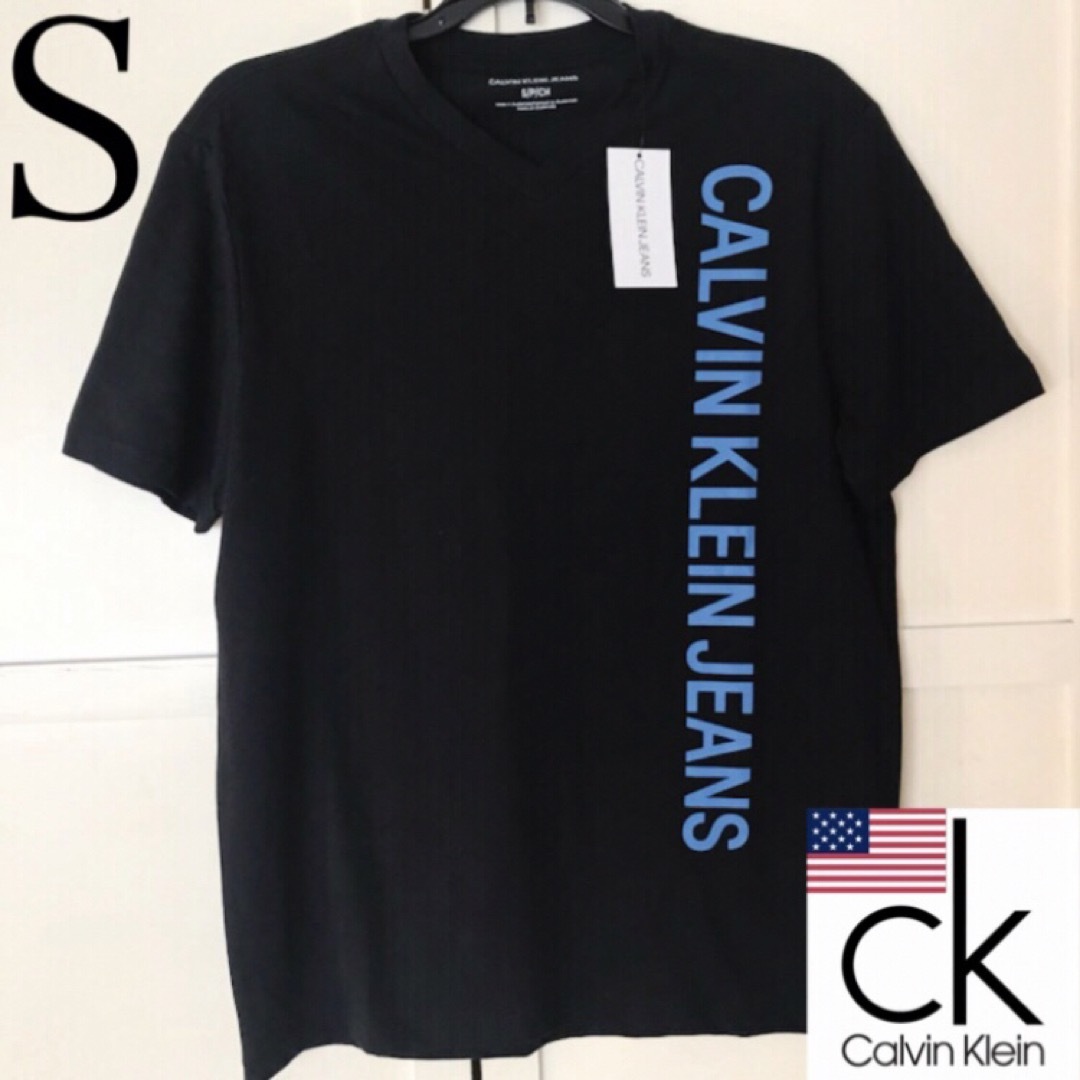 Calvin Klein(カルバンクライン)のレア 新品 カルバンクライン USA メンズ S ロゴ Tシャツ 黒 下着 メンズのトップス(Tシャツ/カットソー(半袖/袖なし))の商品写真
