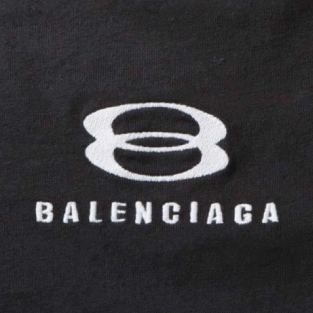 Balenciaga(バレンシアガ)の【超絶人気モデル】バレンシアガ センター刺繍ロゴ 入手困難 切返し七分袖Tシャツ メンズのトップス(Tシャツ/カットソー(半袖/袖なし))の商品写真