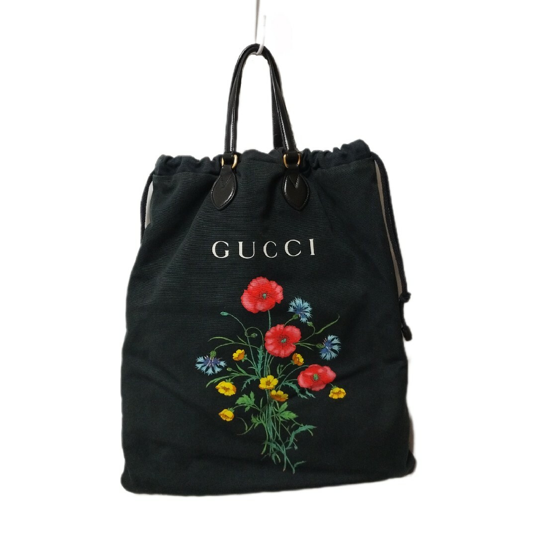 Gucci(グッチ)のGUCCI グッチ シャトーマーモント　ドローストリングバッグ ブラック メンズのバッグ(トートバッグ)の商品写真