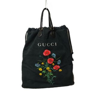 グッチ(Gucci)のGUCCI グッチ シャトーマーモント　ドローストリングバッグ ブラック(トートバッグ)