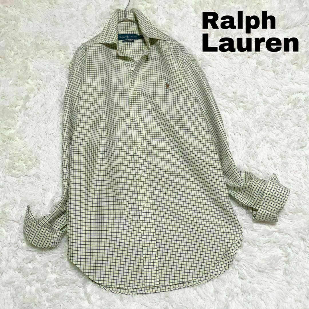 Ralph Lauren(ラルフローレン)の9X ラルフローレン BD長袖シャツ チェック ポニー刺繍 レディース古着 レディースのトップス(シャツ/ブラウス(長袖/七分))の商品写真
