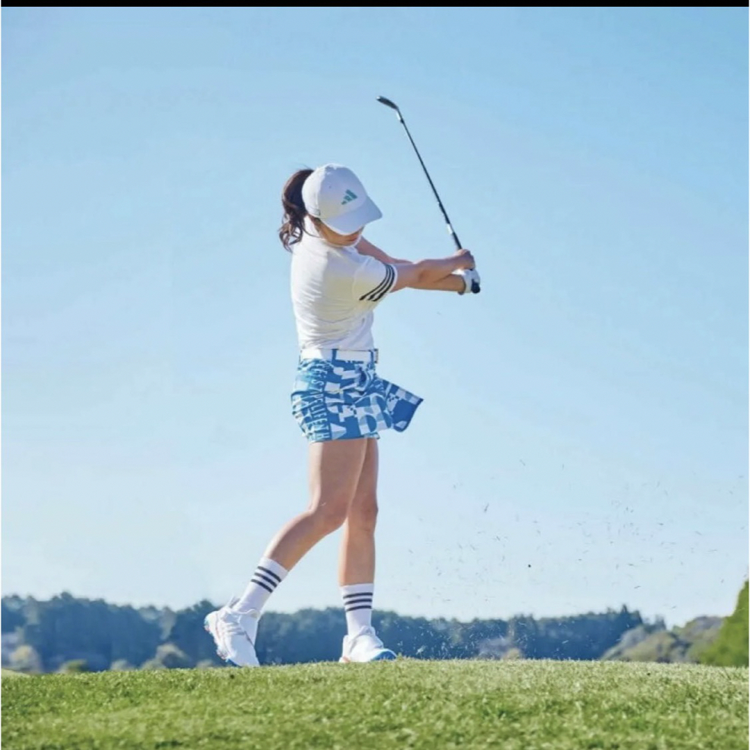 adidas(アディダス)の新品XL adidasアディダスゴルフ エンボスプリント 半袖シャツ スポーツ/アウトドアのゴルフ(ウエア)の商品写真