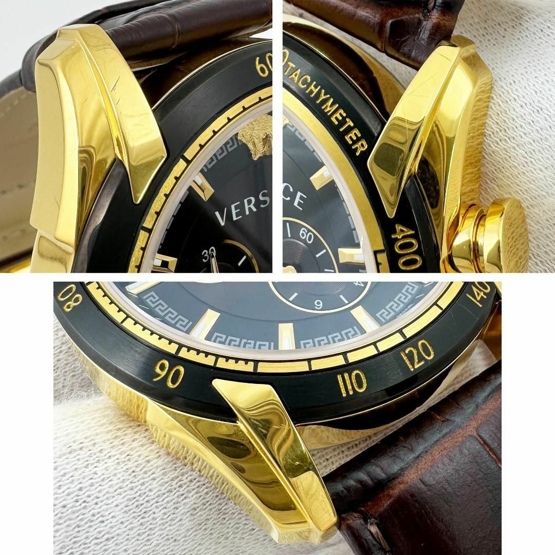 ★美品★ヴェルサーチ 腕時計 クロノグラフ V-RAY VEDB00318 ロゴ メンズの時計(腕時計(アナログ))の商品写真