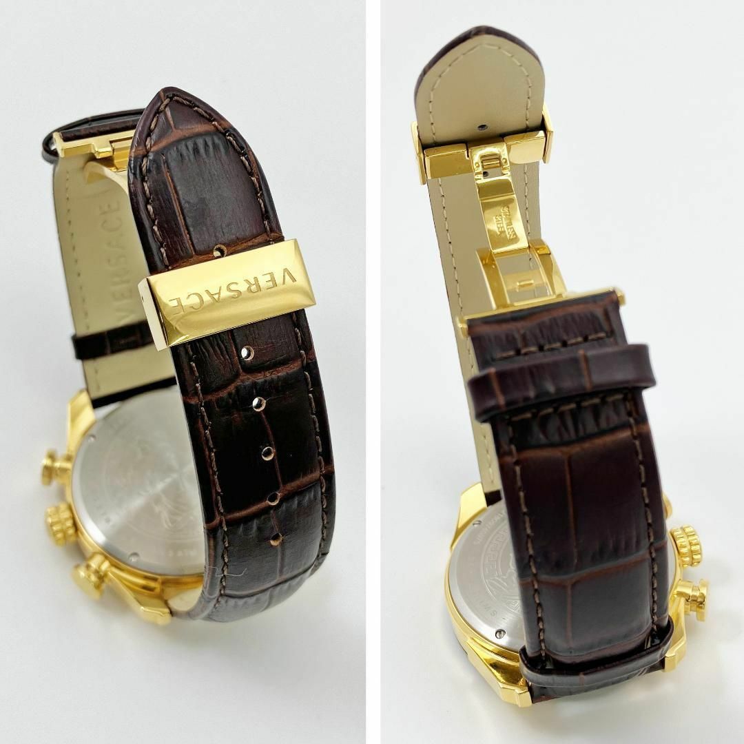 ★美品★ヴェルサーチ 腕時計 クロノグラフ V-RAY VEDB00318 ロゴ メンズの時計(腕時計(アナログ))の商品写真