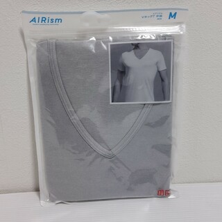 ユニクロ エアリズム 半袖 VネックT メンズ Mサイズ(Tシャツ/カットソー(半袖/袖なし))