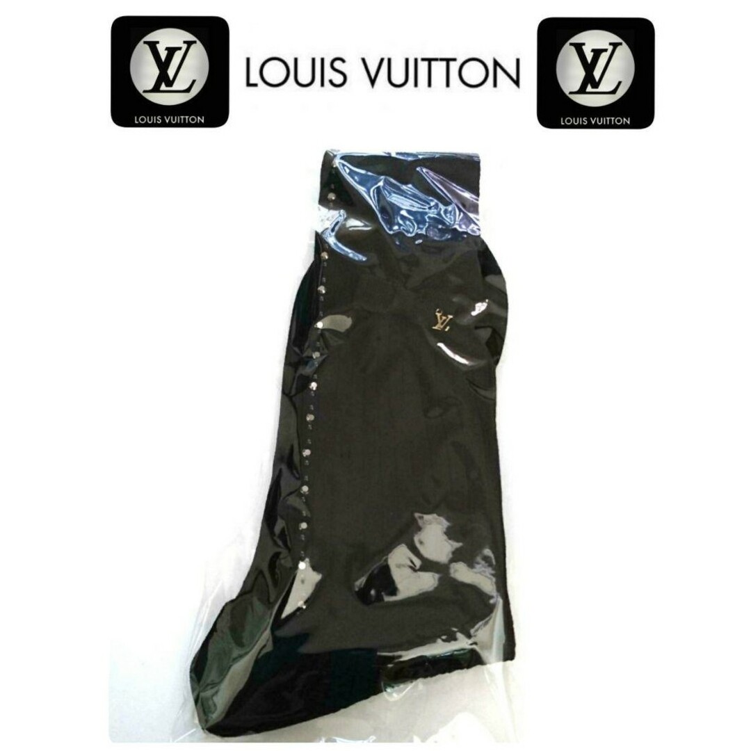 LOUIS VUITTON(ルイヴィトン)の新品 18SS ルイヴィトン 最高級ウールストーンラインロゴリボンソックス レディースのレッグウェア(ソックス)の商品写真