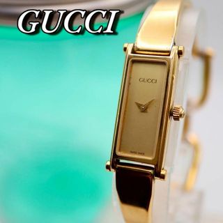 グッチ(Gucci)の良品 GUCCI スクエア バングルウォッチ ゴールド レディース腕時計 694(腕時計)