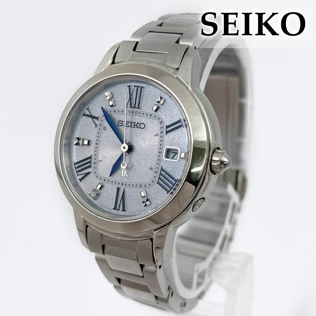 SEIKO(セイコー)の★1Pダイヤ・ラメ文字盤★美品★セイコー ルキア 腕時計 SSQW035 丸型 レディースのファッション小物(腕時計)の商品写真