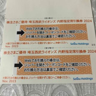 サイタマセイブライオンズ(埼玉西武ライオンズ)の西武　株主優待･埼玉西武ライオンズ内野指定席引換券　ベルーナドーム(その他)