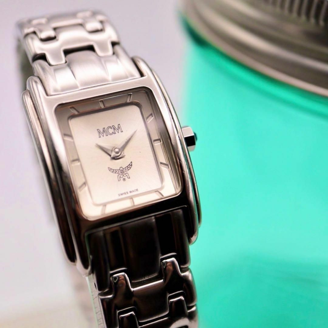 MCM(エムシーエム)の良品 MCM スクエア シルバー クォーツ レディース腕時計 695 レディースのファッション小物(腕時計)の商品写真
