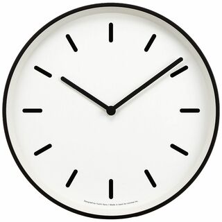 レムノス 掛け時計 アナログ モノクロック 白 MONO Clock ホワイト 