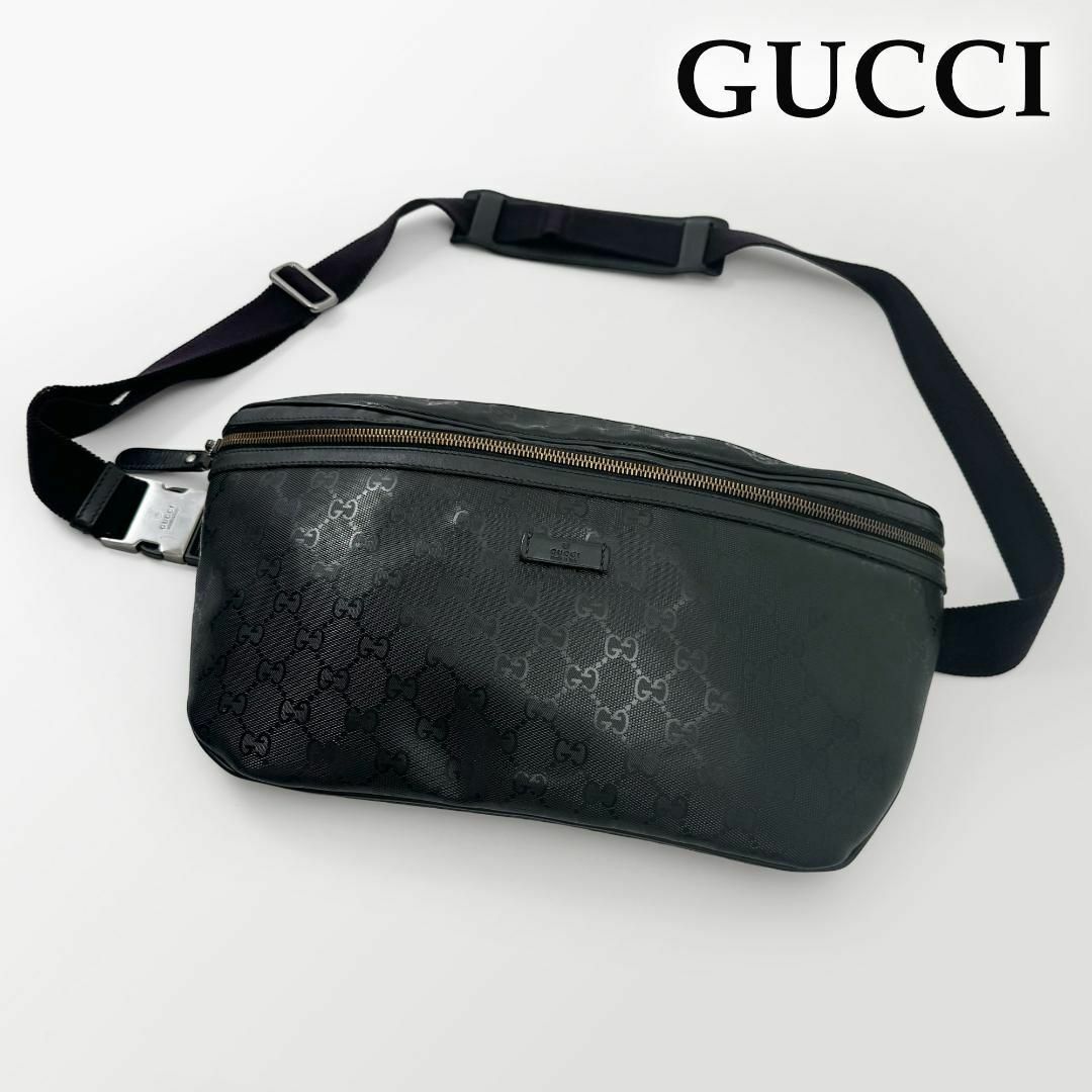 Gucci(グッチ)のグッチ ショルダーバッグ メッセンジャーバッグ GGインプリメ ブラック 黒 メンズのバッグ(ショルダーバッグ)の商品写真