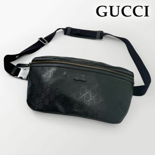 グッチ(Gucci)のグッチ ショルダーバッグ メッセンジャーバッグ GGインプリメ ブラック 黒(ショルダーバッグ)