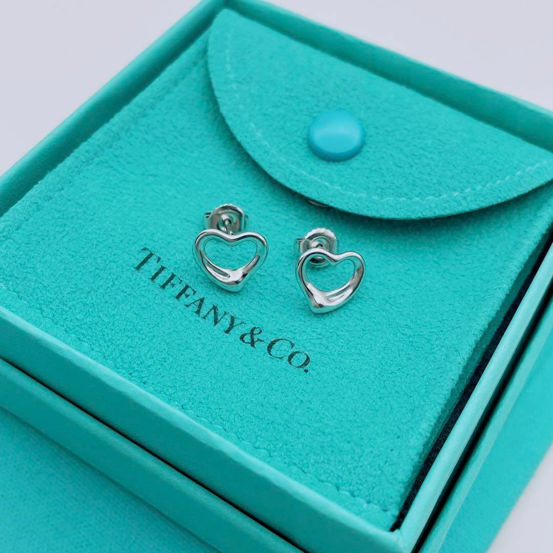 Tiffany & Co.(ティファニー)のTiffany & Co. ピアス　オープンハート　プラチナ　pt950 レディースのアクセサリー(ピアス)の商品写真