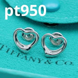 ティファニー(Tiffany & Co.)のTiffany & Co. ピアス　オープンハート　プラチナ　pt950(ピアス)