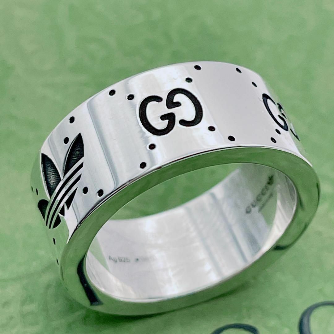 Gucci(グッチ)の【極美品】GUCCI×adidas 限定　コラボ　リング　15号　リング レディースのアクセサリー(リング(指輪))の商品写真