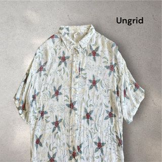 アングリッド(Ungrid)のUngrid アングリッド花柄 ワッシャー 半袖シャツ シアー ジョーゼット(シャツ/ブラウス(半袖/袖なし))