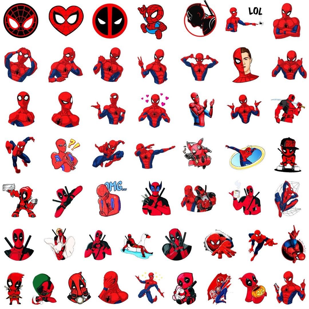 スパイダーマン　 MARVEL 防水ステッカー50枚 シール ヒーロー エンタメ/ホビーのおもちゃ/ぬいぐるみ(キャラクターグッズ)の商品写真