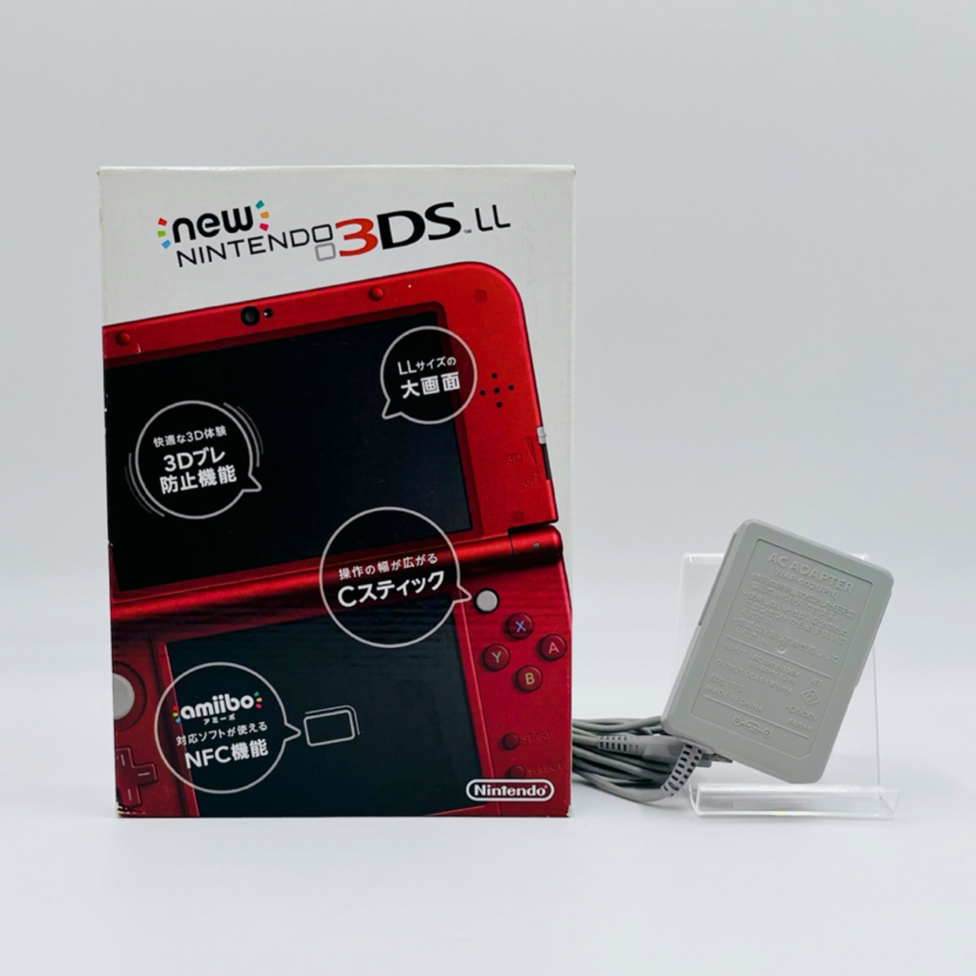 ニンテンドー3DS(ニンテンドー3DS)の人気カラー！New ニンテンドー 3DSLL メタリックレッド 上画面IPS液晶 エンタメ/ホビーのゲームソフト/ゲーム機本体(携帯用ゲーム機本体)の商品写真