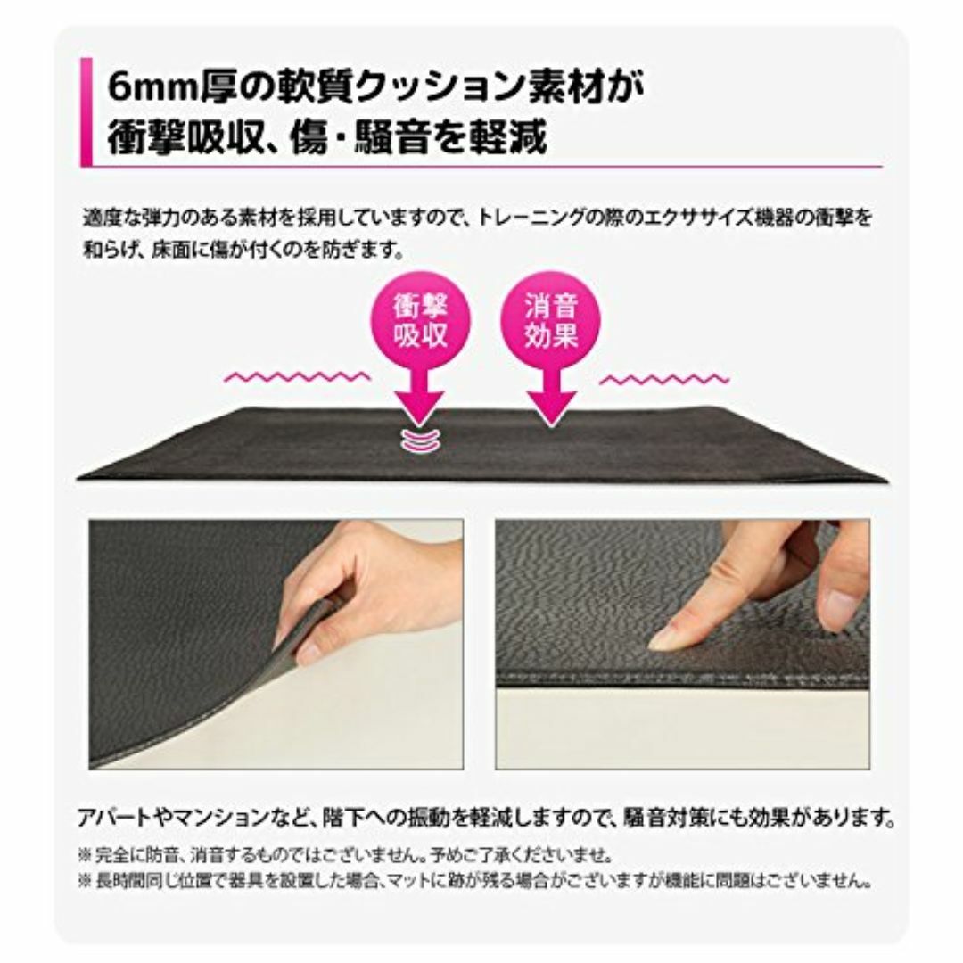 【色: グレー】トレーニング用 フロアマット 150cm×100cm ESMT- スポーツ/アウトドアのトレーニング/エクササイズ(トレーニング用品)の商品写真