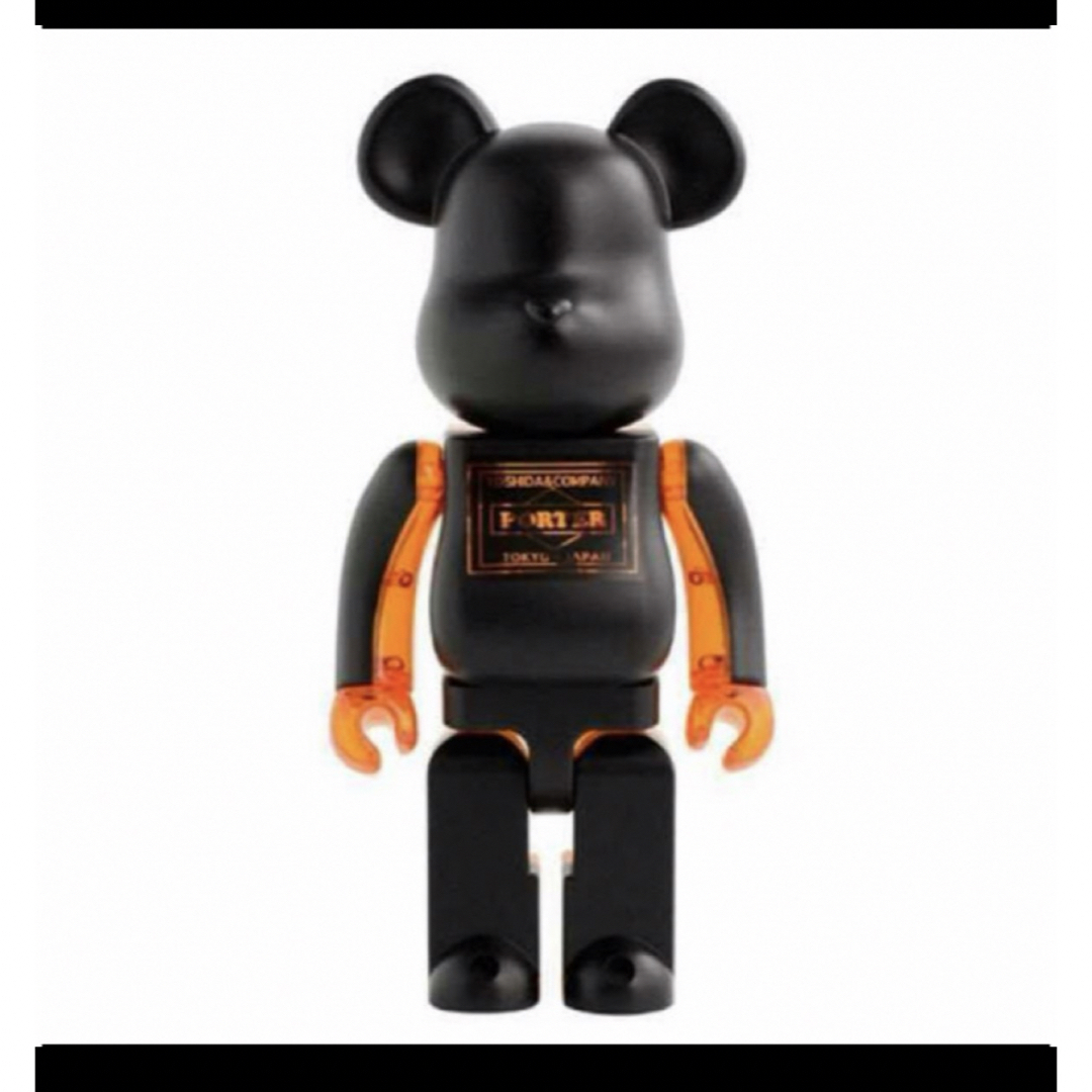 BE@RBRICK(ベアブリック)のBE@RBRICK PORTER  ブラック × スケルトンオレンジ 400％  エンタメ/ホビーのフィギュア(その他)の商品写真