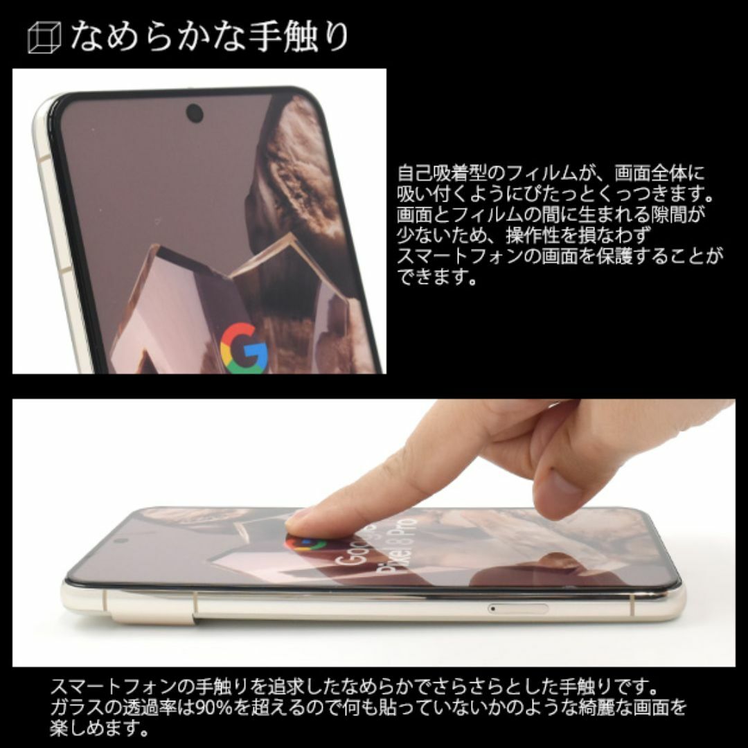 Google(グーグル)の即日発送■ Google Pixel 8 Pro専用全画面保護ガラスフィルム スマホ/家電/カメラのスマホアクセサリー(保護フィルム)の商品写真