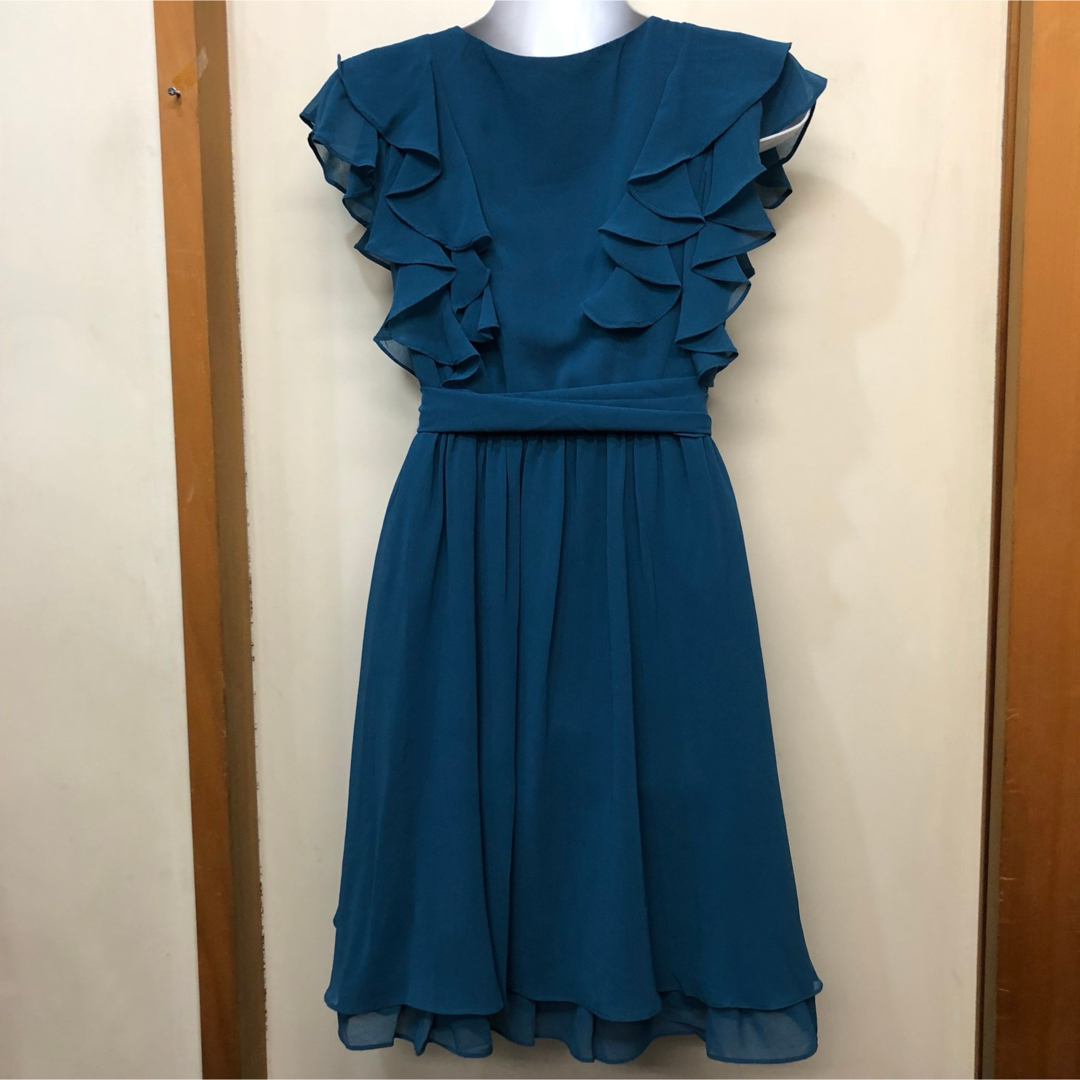 新品シフォンパーティードレス　 レディースのフォーマル/ドレス(ミディアムドレス)の商品写真