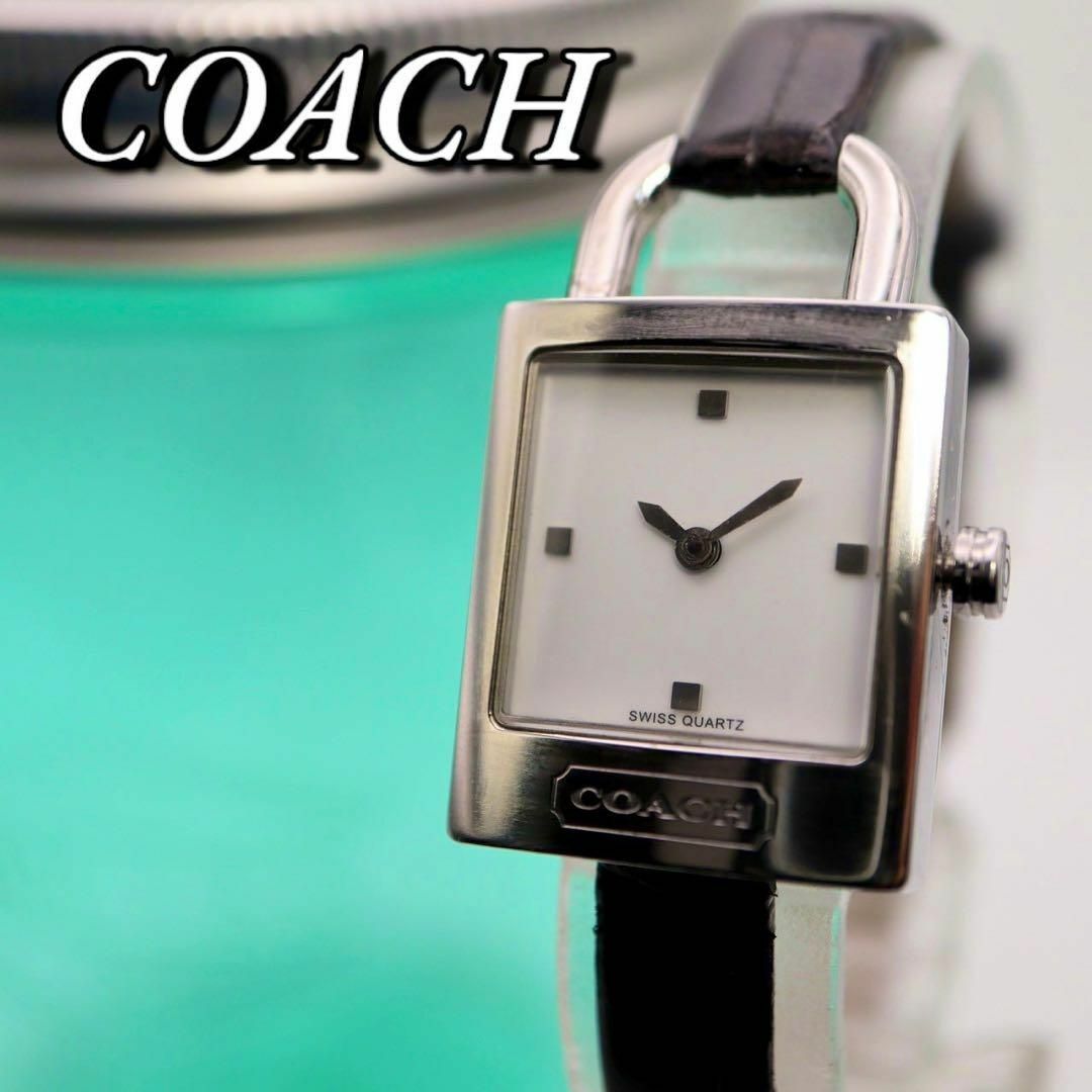 COACH(コーチ)の良品 COACH スクエア シルバー クォーツ レディース腕時計 702 レディースのファッション小物(腕時計)の商品写真
