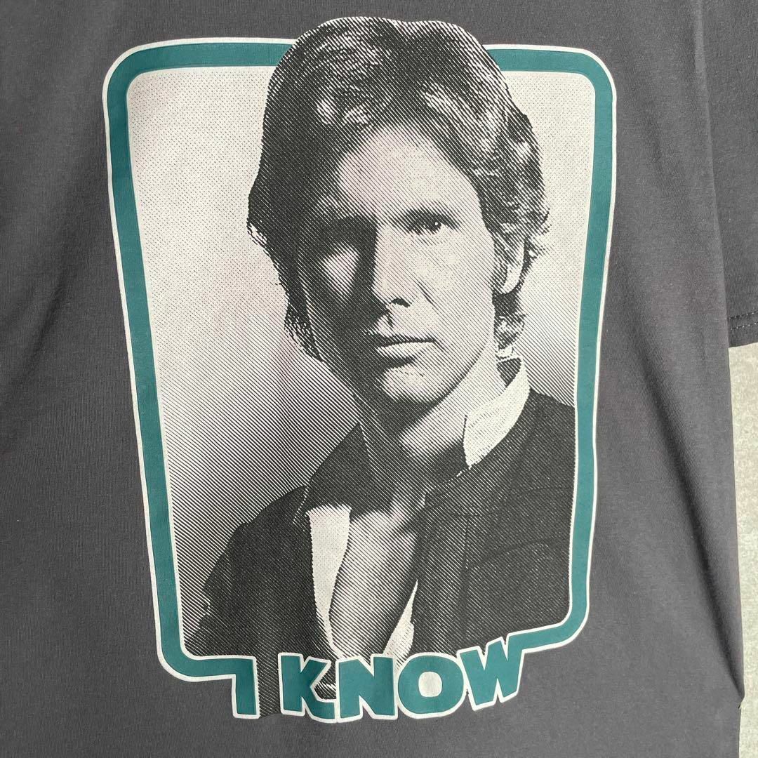 VINTAGE(ヴィンテージ)の[古着]スターウォーズ　半袖　Tシャツ　ハン・ソロ　I KNOW　名言　ムービー メンズのトップス(Tシャツ/カットソー(半袖/袖なし))の商品写真