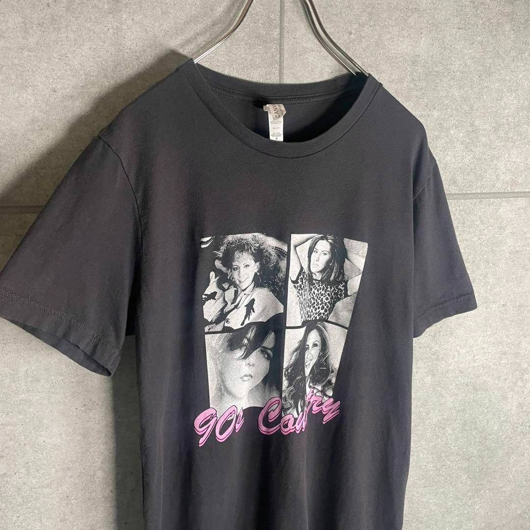 VINTAGE(ヴィンテージ)の[古着]ビンテージ　半袖　Tシャツ　ボックスプリント　女性　ガール　黒　ピンク メンズのトップス(Tシャツ/カットソー(半袖/袖なし))の商品写真