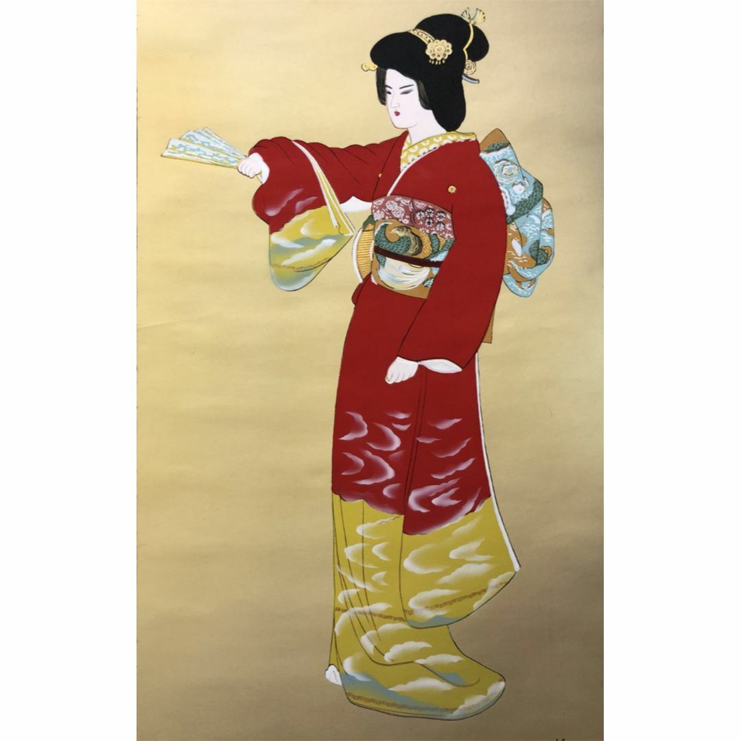 北斗/月下美人図/掛軸/名家伝来/AB-866 北斗/月下美人図/掛軸/名家伝来/AB-866