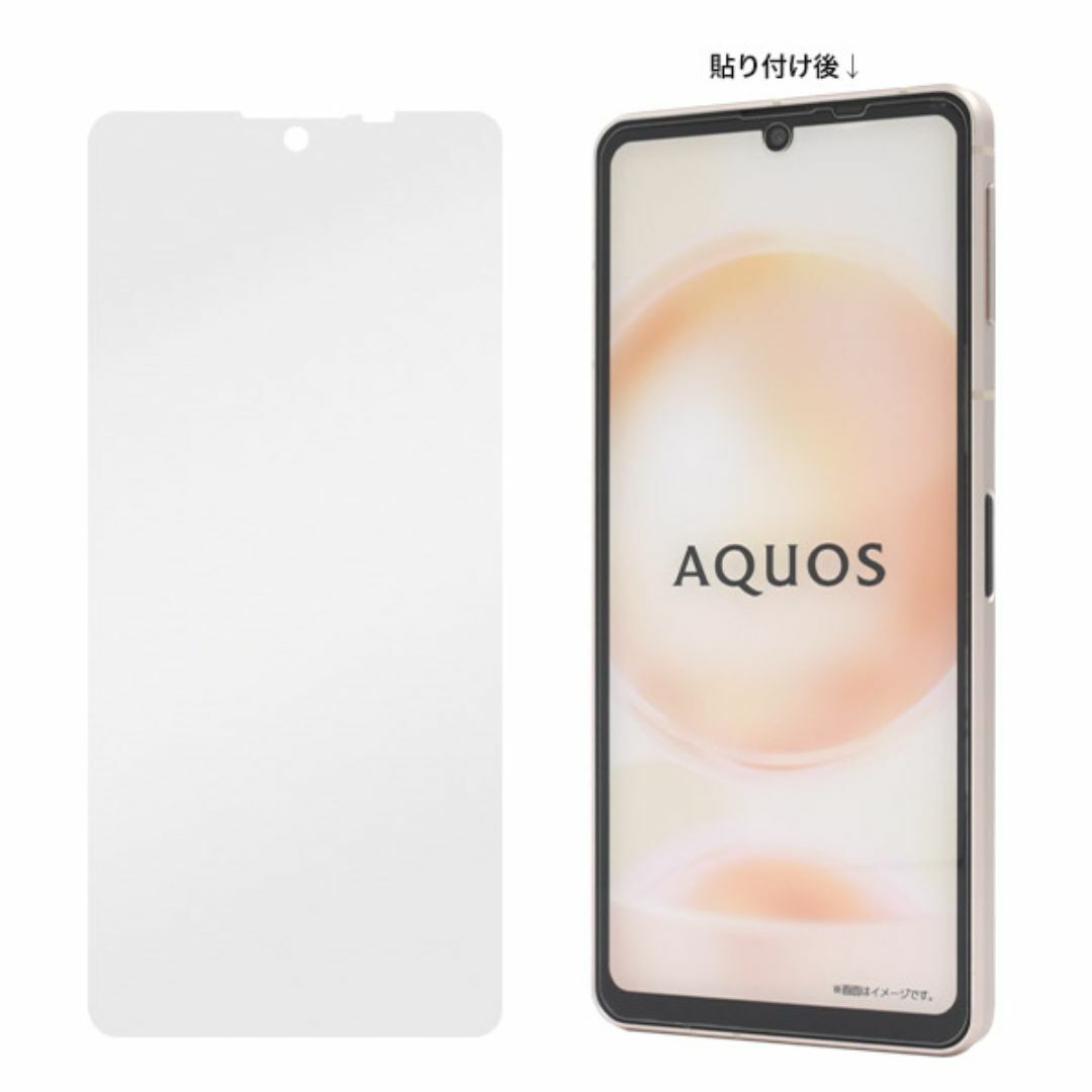 SHARP(シャープ)の２個セット入■AQUOS sense 8 用貼り付けキット付ガラスフィルム スマホ/家電/カメラのスマホアクセサリー(保護フィルム)の商品写真