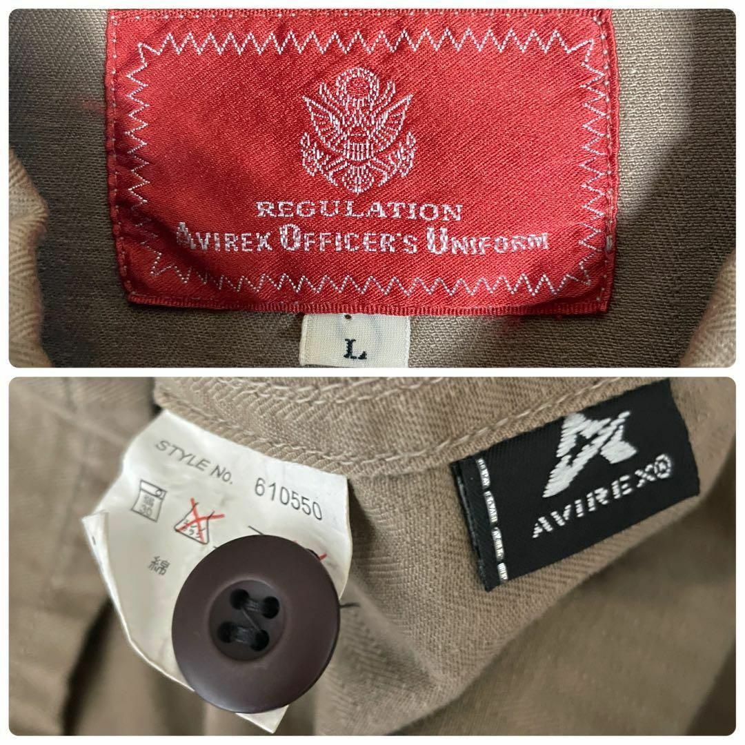 VINTAGE(ヴィンテージ)の[S古着]AVIREX　半袖　ワークシャツ　刺繍ワッペン　マルチポケット　茶色 メンズのトップス(シャツ)の商品写真