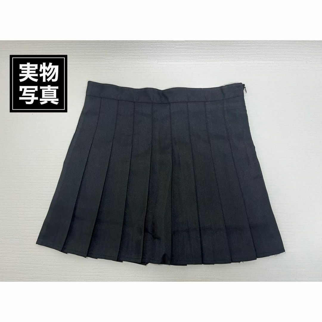 プリーツスカート ミニ スカート コスプレ 制服 ゴルフ　ブラック L 黒 レディースのスカート(ミニスカート)の商品写真