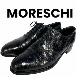 MORESCHI モレスキー クロコダイル 内羽根 ストレートチップ シューズ(ブーツ)