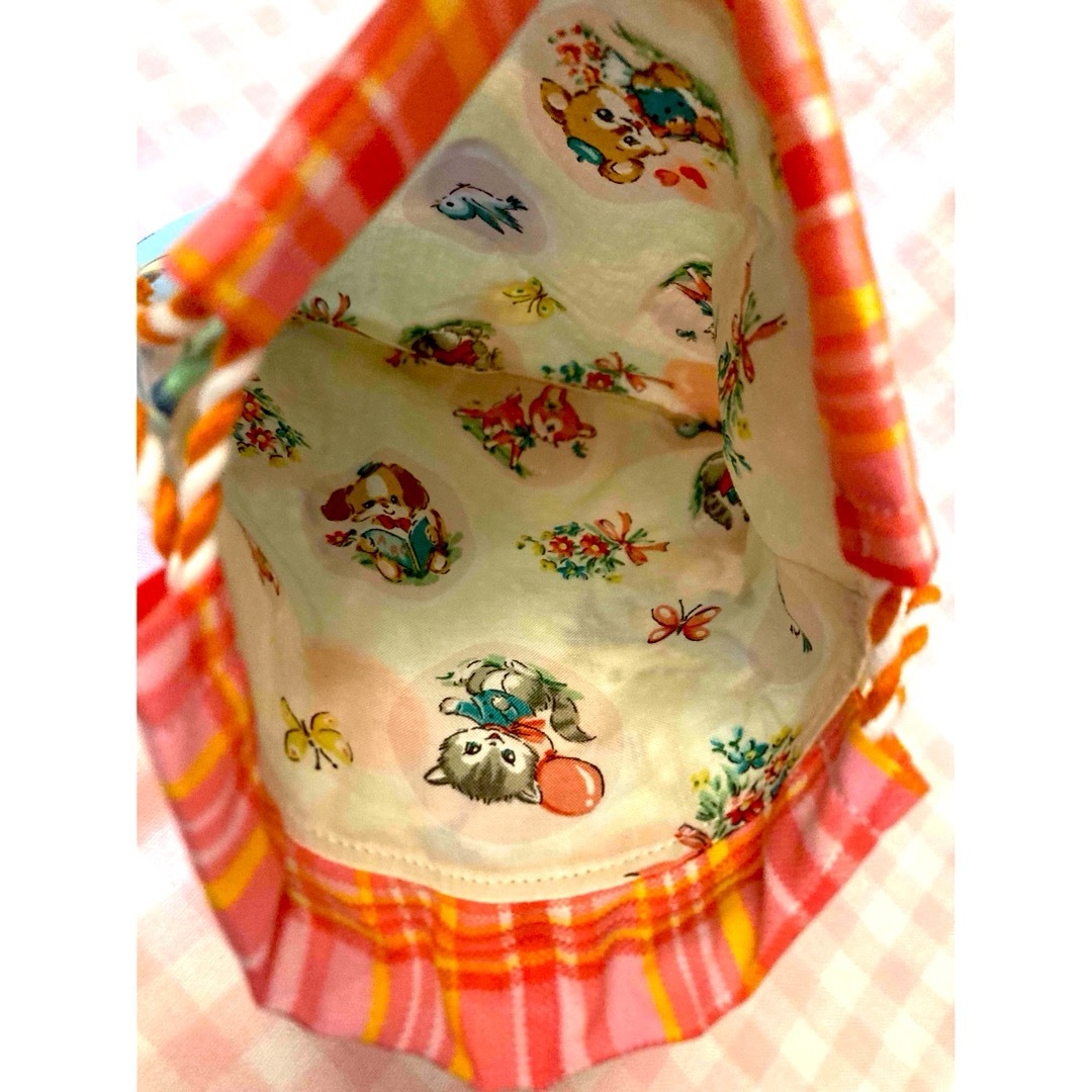 レトロアニマル☆ハンドメイド☆巾着☆風船柄 ハンドメイドのファッション小物(その他)の商品写真