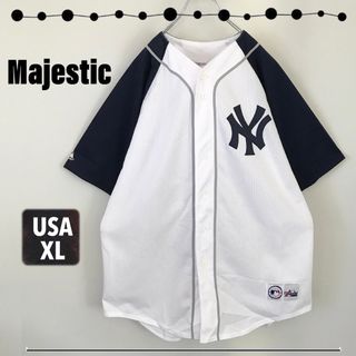 メジャーリーグベースボール(MLB)のマジェスティック★NYヤンキース★メッシュ★ベースボールシャツ★XL(シャツ)