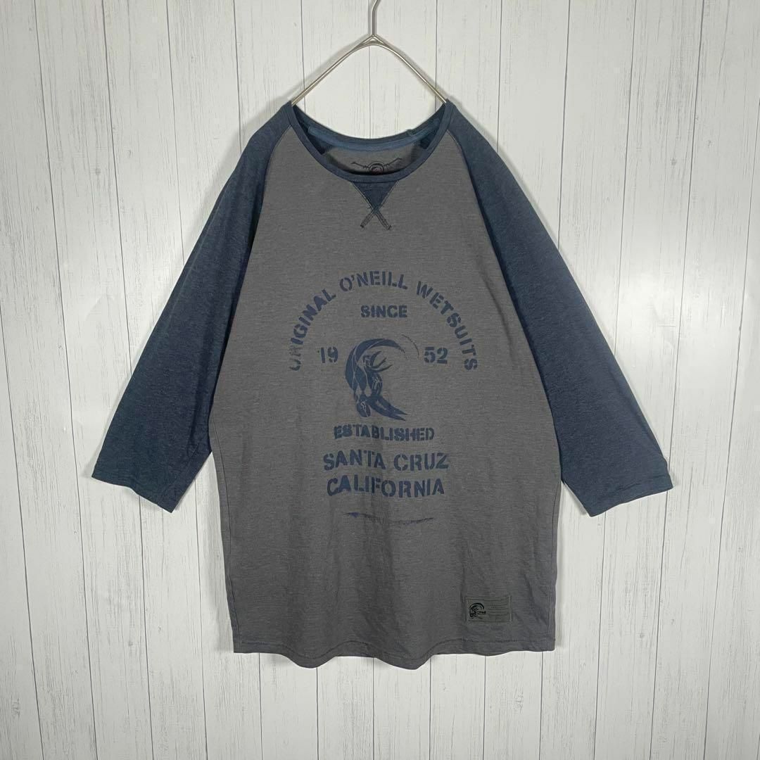 VINTAGE(ヴィンテージ)の[古着]ビンテージ　七分袖　Tシャツ　ロンT　プリント　ラグラン　黒　Y2K メンズのトップス(Tシャツ/カットソー(七分/長袖))の商品写真