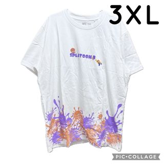 ユニクロ(UNIQLO)のユニクロ スプラトゥーン3 Tシャツ UT ホワイト 半袖 タコ 3XL(Tシャツ/カットソー(半袖/袖なし))