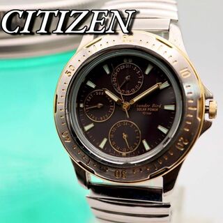 シチズン(CITIZEN)の良品 CITIZEN サンダーバード クロノグラフ ソーラー メンズ時計 709(腕時計(アナログ))