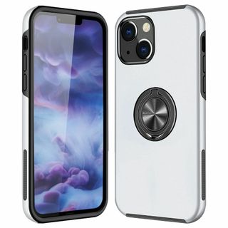 【色:シルバー_サイズ:iPhone13】iPhone 13 用ケース リング付(その他)