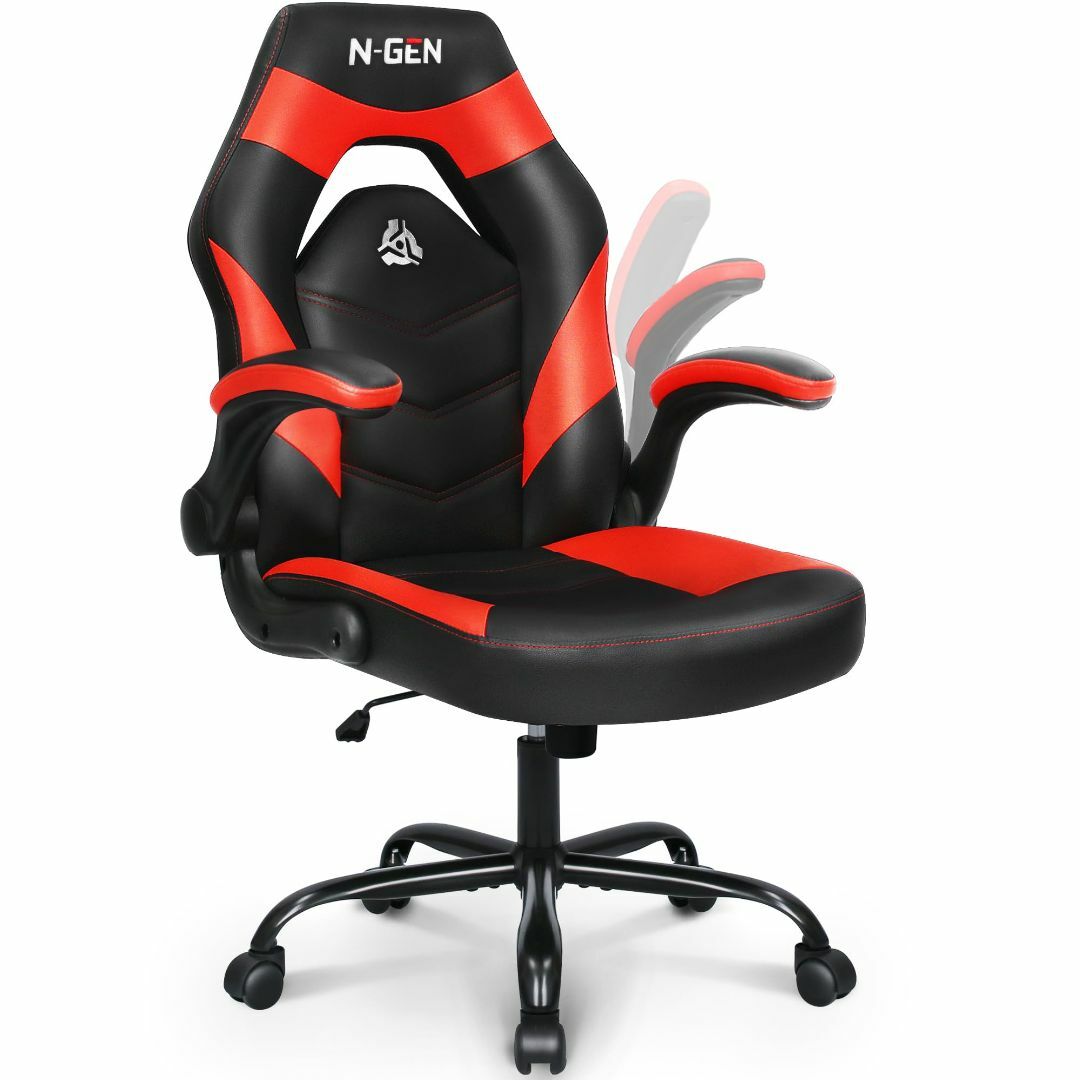 【色: レッド】【ハイクオリティなゲーミング環境】 NEOCHAIR ゲーミング インテリア/住まい/日用品のオフィス家具(その他)の商品写真