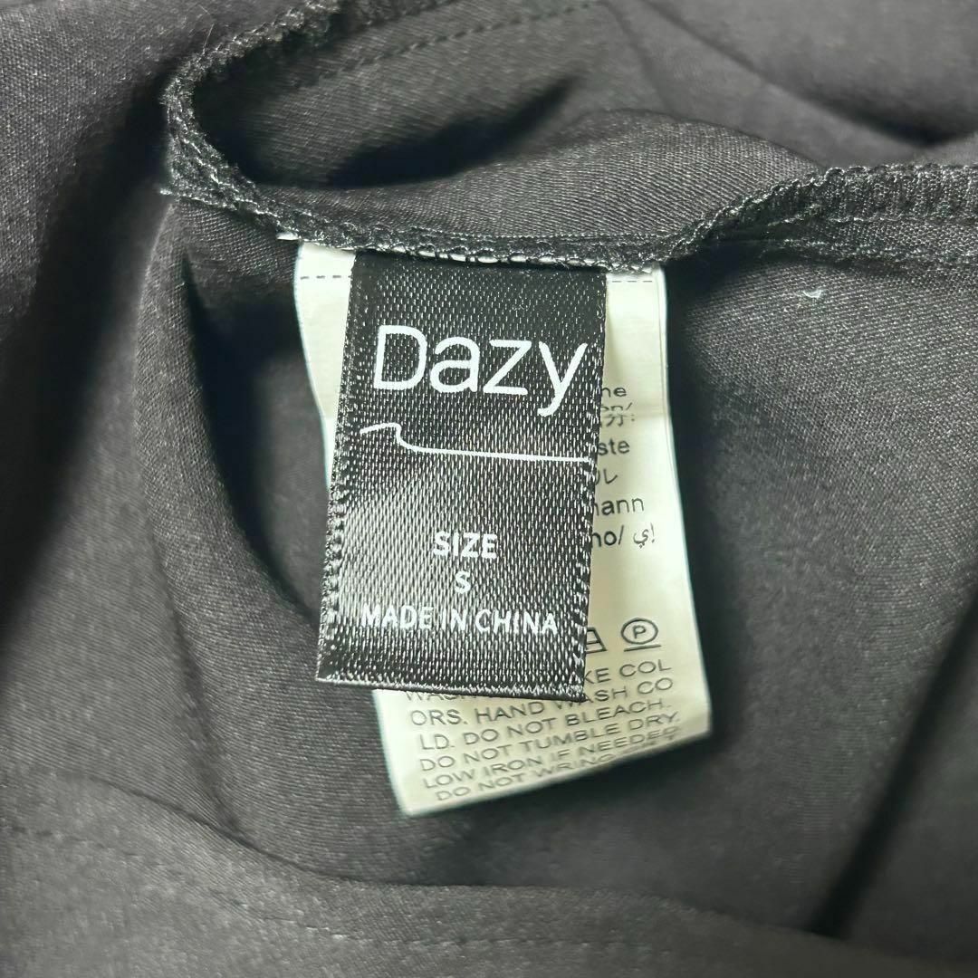 DazyClair(デイジークレア)の【Dazy】オープンショルダーフレアワンピース　ストレッチ　ノースリーブ　黒　S レディースのワンピース(ひざ丈ワンピース)の商品写真