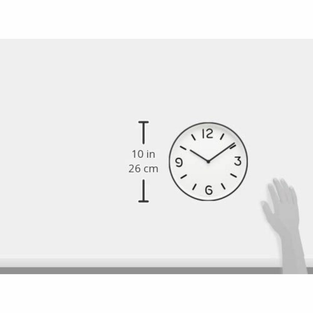 レムノス 掛け時計 アナログ アルミ モノクロック 白 MONO Clock L インテリア/住まい/日用品のインテリア小物(置時計)の商品写真